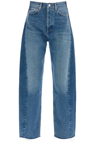 Agolde Luna Curved Leg Jeans In Blue