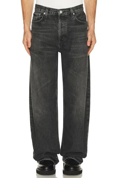 Agolde Dark Washed Black Afton Jeans Men In Neutral