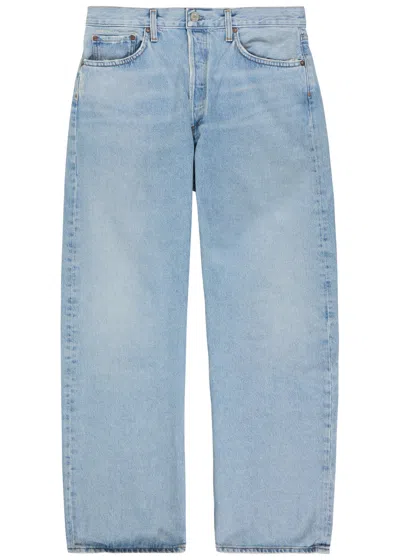 Agolde Afton Relaxed Straight-leg Jeans In Blue