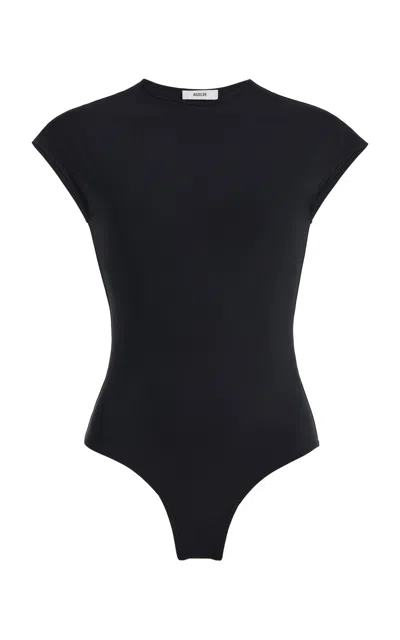 Agolde Agata Jersey Bodysuit In Black