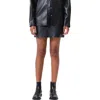 Agolde Agda Faux Leather Mini Skirt In Black