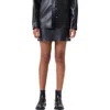Agolde Agda Faux Leather Mini Skirt In Detox
