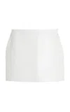 Agolde Agda Leather Mini Skirt In White