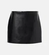 Agolde Agda Recycled Leather Mini Skirt In Black