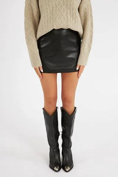 Agolde Agda Mini Leather Detox In Black