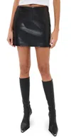 Agolde Agda Recycled Leather Mini Skirt In Detox