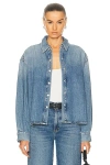 Agolde Aiden High Low Shirt In Shout