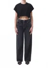 Agolde Aiden Organic Cotton Tee In Black