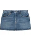 Agolde Alek Mini Skirt In Dwell In Blue