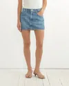 Agolde Alek Mini Skirt In Dwell In Blue