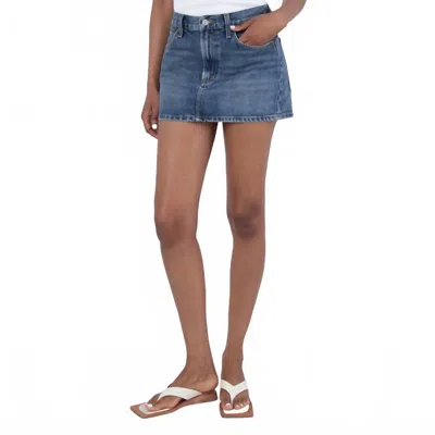 Agolde Alek Mini Skirt In Dwell In Blue