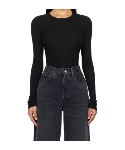 Agolde Alma T-shirt In Black