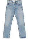 Agolde Wide-leg High-waisted Cotton Jeans In Blue
