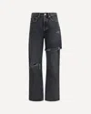 Agolde Ripped Button-fastening Five-pockets Jeans In Black
