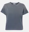 Agolde Andine Cotton Jersey T-shirt In Gray