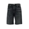 Agolde Anson Buttoned Shorts In Black