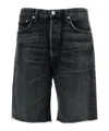 Agolde Anson Buttoned Shorts In Black