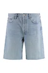 Agolde Anson Denim Bermuda Shorts In Blue