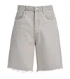Agolde Anson Denim Shorts In Gray