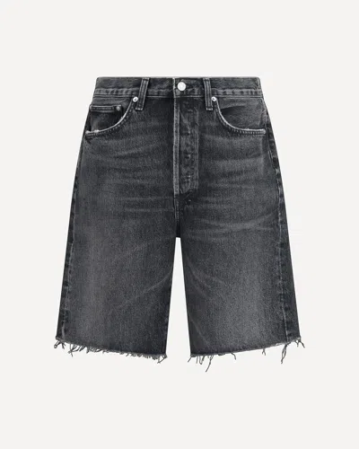 Agolde Anson Denim Shorts In Black