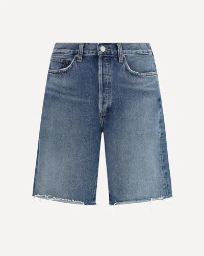 Agolde Anson Denim Shorts In Blue