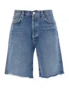 Agolde Anson Denim Shorts In Blue