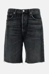 Agolde Anson Buttoned Shorts In Black
