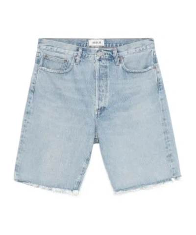 AGOLDE AGOLDE ANSON FRAYED HEM DENIM SHORTS