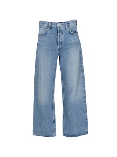 Agolde Arc 29" Wide-leg Jeans In Blue