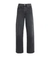Agolde Arc Bow-leg Jeans In Black