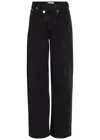 Agolde Arc Criss Cross Asymmetric Straight-leg Jeans In Black