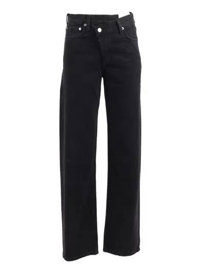 Agolde Arc Criss Cross Jean In Black