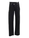 Agolde Arc Criss Cross Asymmetric Straight-leg Jeans In Black