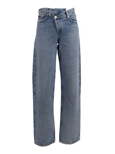 Agolde Arc Criss Cross Jean In Blue