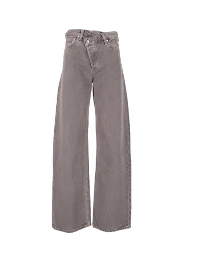 Agolde Arc Criss Cross Jean In Brown