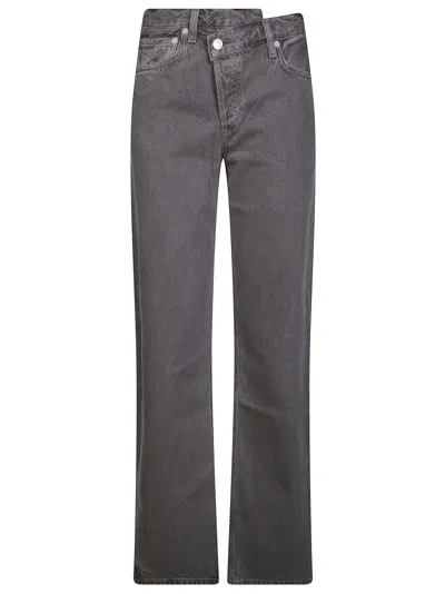 Agolde Arc Criss Cross Jean In Animal Print