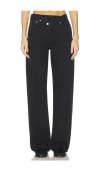 Agolde Arc Criss Cross Asymmetric Straight-leg Jeans In Black