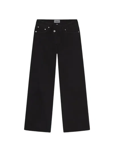 Agolde Arc Criss Cross Jeans In Black