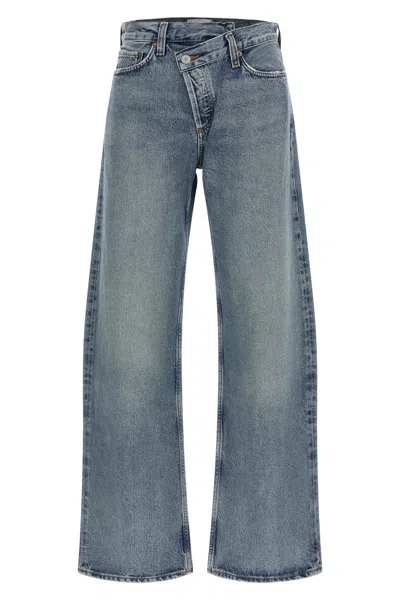 Agolde 'arc Criss Cross' Jeans In Blau