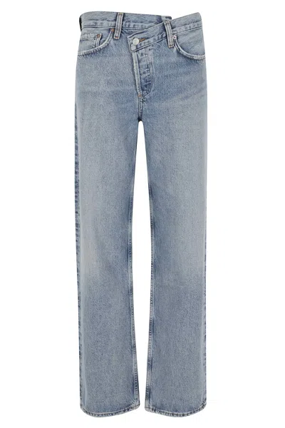 Agolde Arc Criss Cross Jeans In Conclusion In Blue