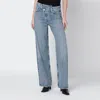 Agolde Arc Criss Cross Denim Trousers Conclusion Wash In Blue