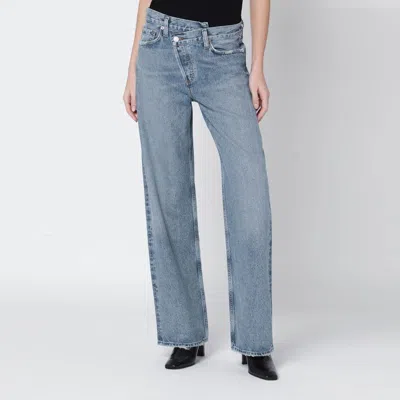 Agolde Arc Criss Cross Jeans In Conclusion Wash Women In Blue