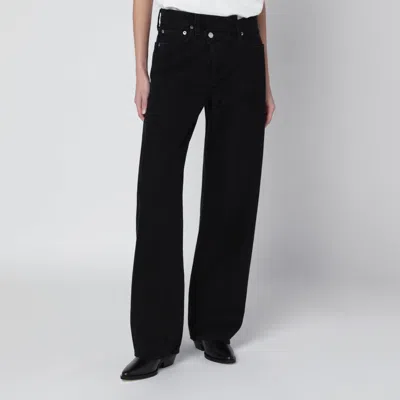 Agolde Arc Criss Cross Jeans In Phase Wash In Black
