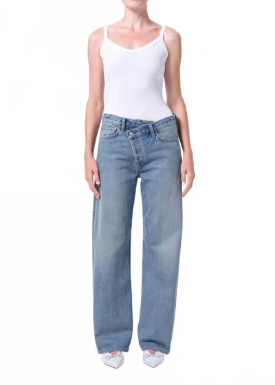 Agolde Arc Criss Cross Relaxed Straight Jeans In Conclusion In Multi