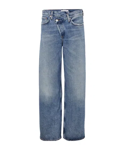 Agolde Arc Crossover Jeans In Blue
