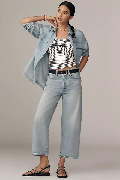 Agolde Arc High-rise Tapered Jeans In Blue
