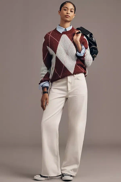 Agolde Arc High-rise Tapered Jeans In White