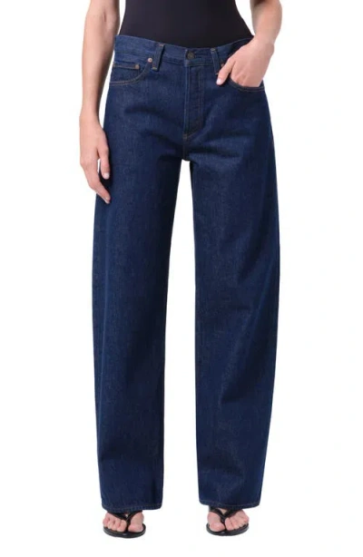 Agolde Arc High Waist Loose Wide Leg Jeans In Blue