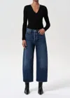 Agolde Arc Jeans In Short Wave In Blue