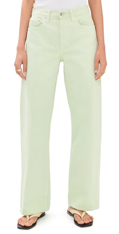 Agolde Arc Jeans Mint Cream In Green